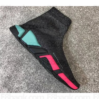 Balenciaga Knit Sock Speed Trainers Sneakers Multicolor/Silver Gray 2019