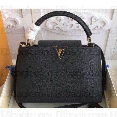 Louis Vuitton Capucines PM Bag M42259 Black/Gold