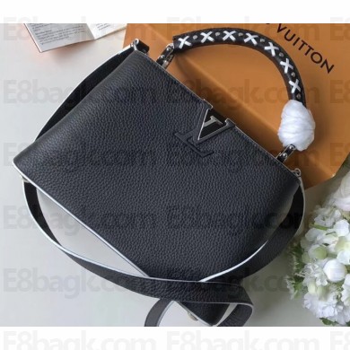 Louis Vuitton Capucines BB Bag Braided Threads Handle M52384 Black