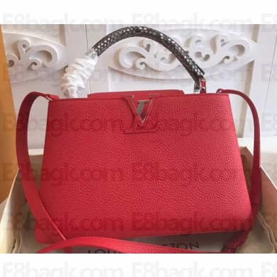 Louis Vuitton Capucines PM Bag Python Handle N92803 Rubis