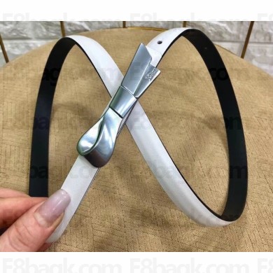 Dior Width 1.5cm Bow Buckle Belt White