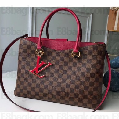 Louis Vuitton Damier Ebene Canvas LV Riverside Tote Bag N40052 Lie de Vin 2019
