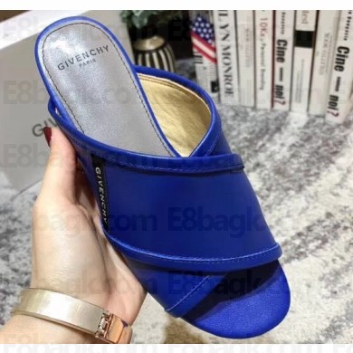 Givenchy Crossover Logo Flat Sandals Blue 2019