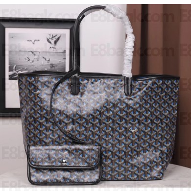 Goyard Saint Louis Claire Vois Tote PM Bag Black/Blue 2019