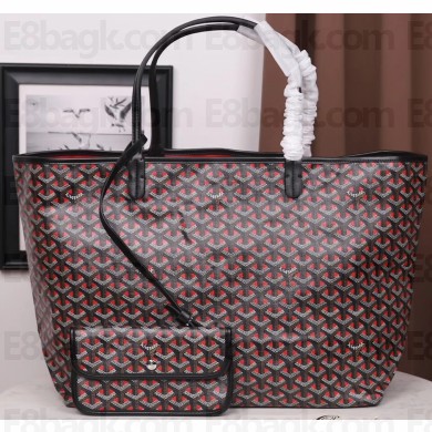 Goyard Saint Louis Claire Vois Tote GM Bag Black/Red 2019