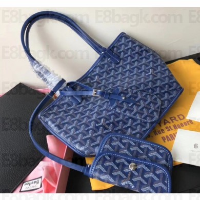 Goyard Anjou Reversible Tote Mini Bag Blue