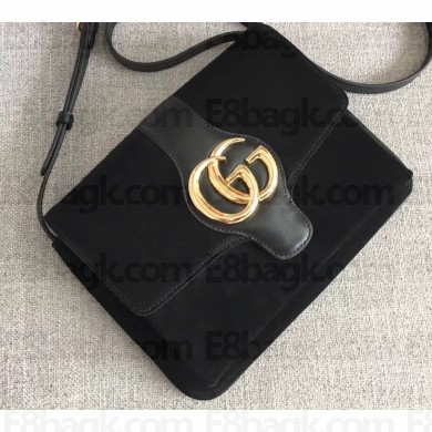 Gucci Suede Arli Medium Shoulder Bag 550126 Black 2019