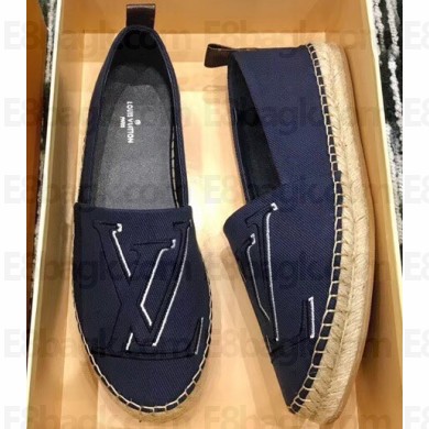 Louis Vuitton Seashore Flat Espadrilles Dark Blue 2019