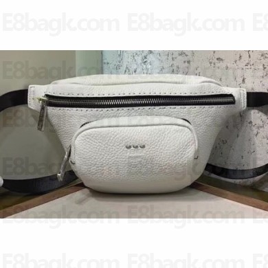 Fendi Grained Leather Belt Bag White 2019