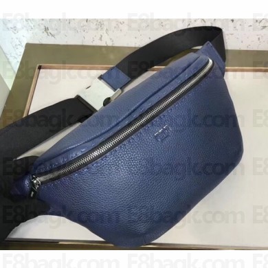 Fendi Roma Leather Belt Bag Navy Blue 2019