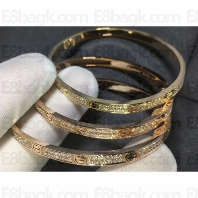 Cartier Real 18K love bracelet small model with diamond-paved