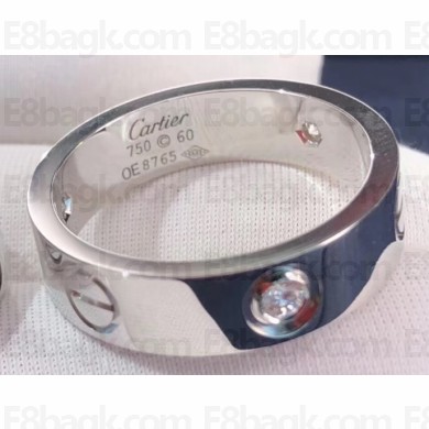 Cartier Real 18K love ring with diamond small White Gold