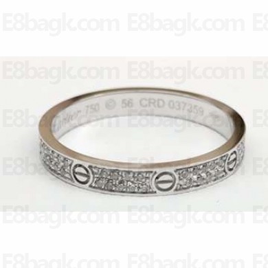Cartier Real 18K love ring diamond-paved extra small White Gold