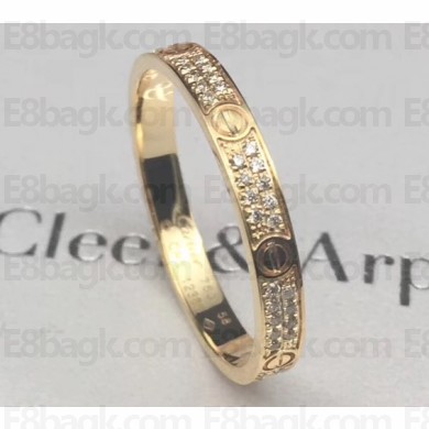 Cartier Real 18K love ring diamond-paved extra small Yellow Gold