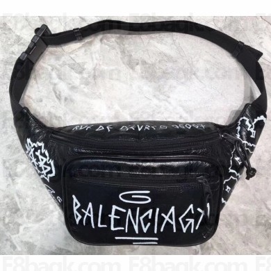 Balenciaga Explorer Belt Pack Bag Graffiti Black/White