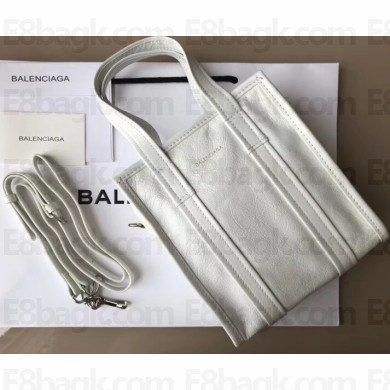 Balenciaga Bazar Shopper XXS Shopping Tote Bag White