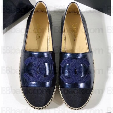 Chanel Stitching CC Logo Espadrilles Blue