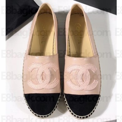 Chanel Stitching CC Logo Espadrilles Nude