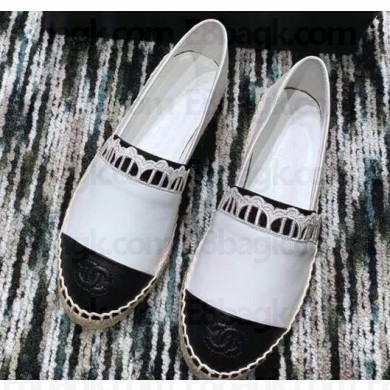 Chanel Lambskin Espadrilles G34431 White 2019