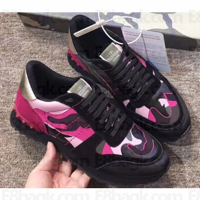 Valentino Camouflage Rockrunner Sneakers For Woman/Men 15