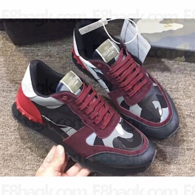 Valentino Camouflage Rockrunner Sneakers For Woman/Men 02
