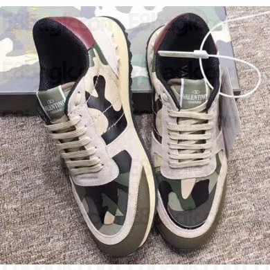 Valentino Camouflage Rockrunner Sneakers For Woman/Men 05