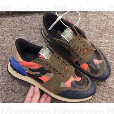 Valentino Camouflage Rockrunner Sneakers For Woman/Men 09