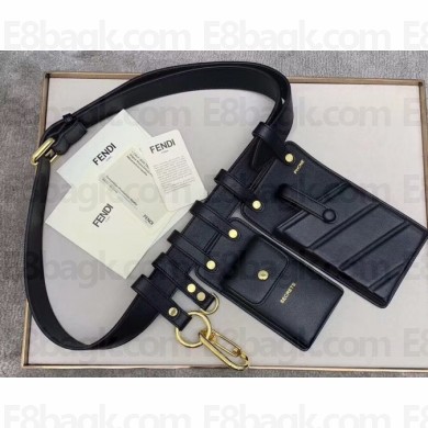 Fendi Multi-accessory Leather Belt Bag Black 2019