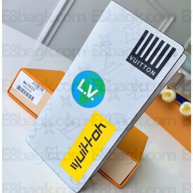 Louis Vuitton Monogram White Canvas Chalk Brazza Wallet M67822 2019