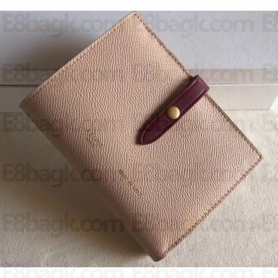 Celine Bicolour Medium Strap Multifunction Wallet Beige/Burgundy