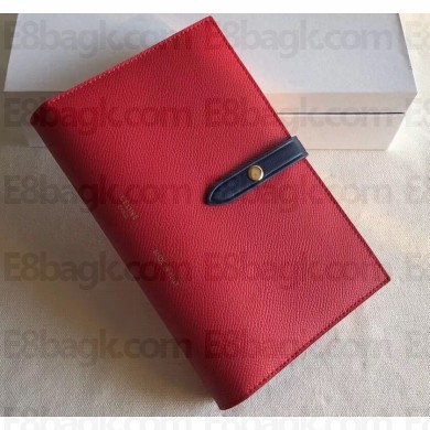Celine Bicolour Large Strap Multifunction Wallet Red/Navy Blue