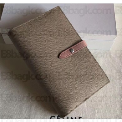 Celine Bicolour Large Strap Multifunction Wallet Camel/Pink
