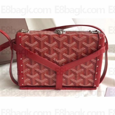 Goyard Minaudiere Trunk Case Bag Red 2019