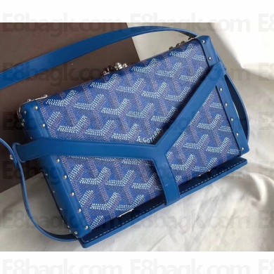 Goyard Minaudiere Trunk Case Bag Blue 2019