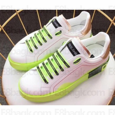 Dolce & Gabbana Printed Portofino Sneakers Melt Fluo Green 2019