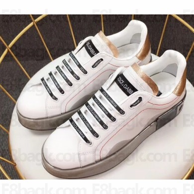 Dolce & Gabbana Printed Portofino Sneakers Melt Gray 2019