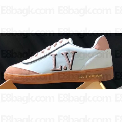 Louis Vuitton Embroidered LV Frontrow Sneakers Pink 2019
