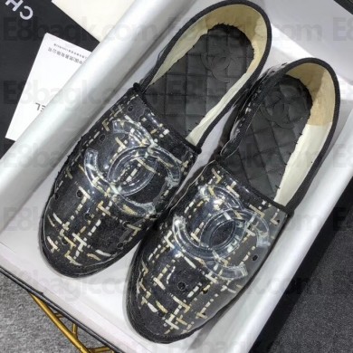 Chanel Tweed and PVC Espadrilles G34819 Black 2019