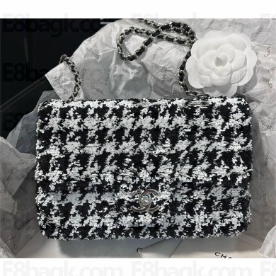 chanel Sequins Black & White Small Flap Bag AS4418 2024