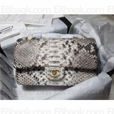 Chanel Python Classic Flap Medium Bag A1112 06