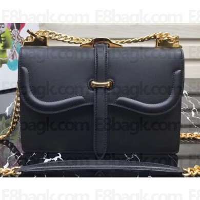 Prada Belle Leather Shoulder Bag 1BD188 Black 2019