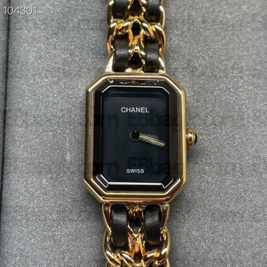 chanel premiere watch black on wrist 2023