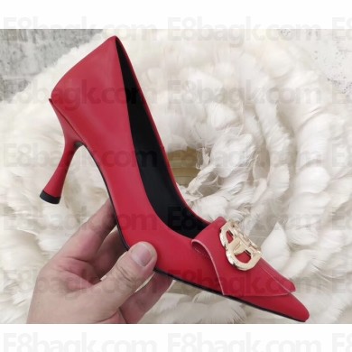 Balenciaga Heel 8cm BB Fringe Pumps Red 2019
