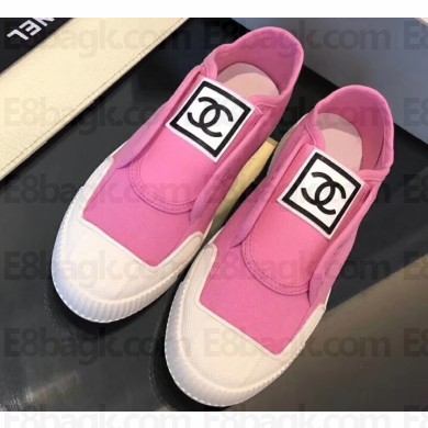 Chanel Vintage CC Logo Sneakers Pink 2019