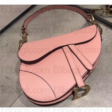 Dior Saddle Grained Calfskin Bag Pink 2019