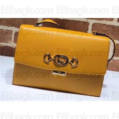 Gucci Zumi Grainy Leather Small Shoulder Bag 576338 Yellow 2019