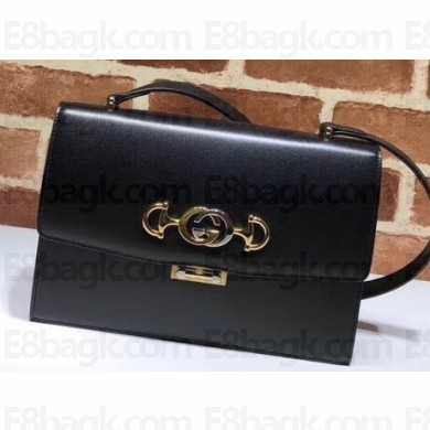 Gucci Zumi Smooth Leather Small Shoulder Bag 576338 Black 2019