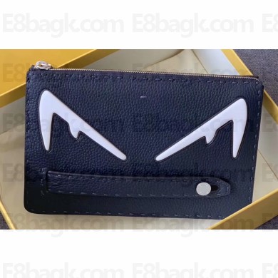Fendi Romano Bag Bugs Slim Pochette Pouch Clutch Bag Blue/White Diabolic Eyes 2019