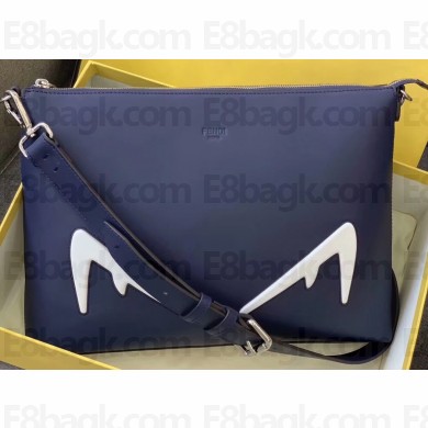 Fendi Bag Bugs Slim Messenger Bag Blue/White Diabolic Eyes 2019