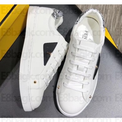 Fendi Bag Bugs Eyes White Leather Sneakers 2019